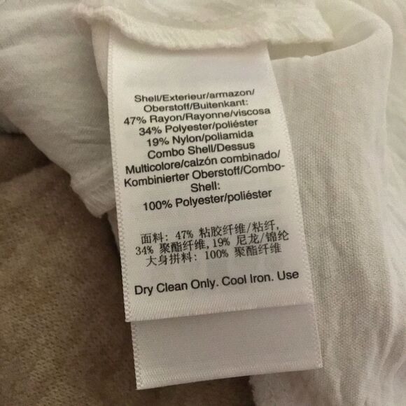 DNKY Beige and White Layered Sweater Tunic Dress - Picture 6 of 6